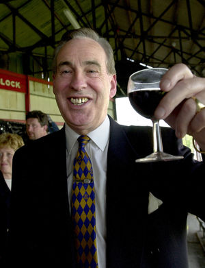 Roland Wycherley drinks to the success.