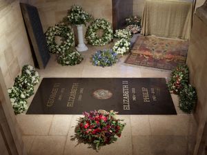 Supporting image for story: Picture of Queen’s ledger stone released ahead of chapel opening to public