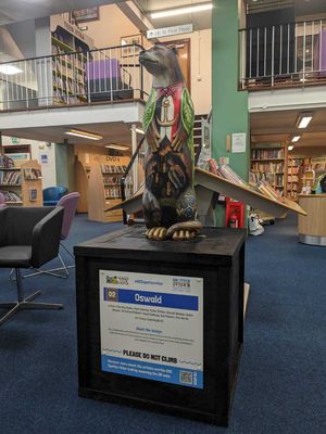 One of the otter scupltures