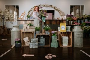 Florist Sarah Louise Glynn, in Albrighton, has been preparing to open her new shop with social distancing measures