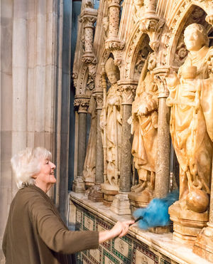 Volunteers are hard at work preparing the cathedral for Easter Sunday