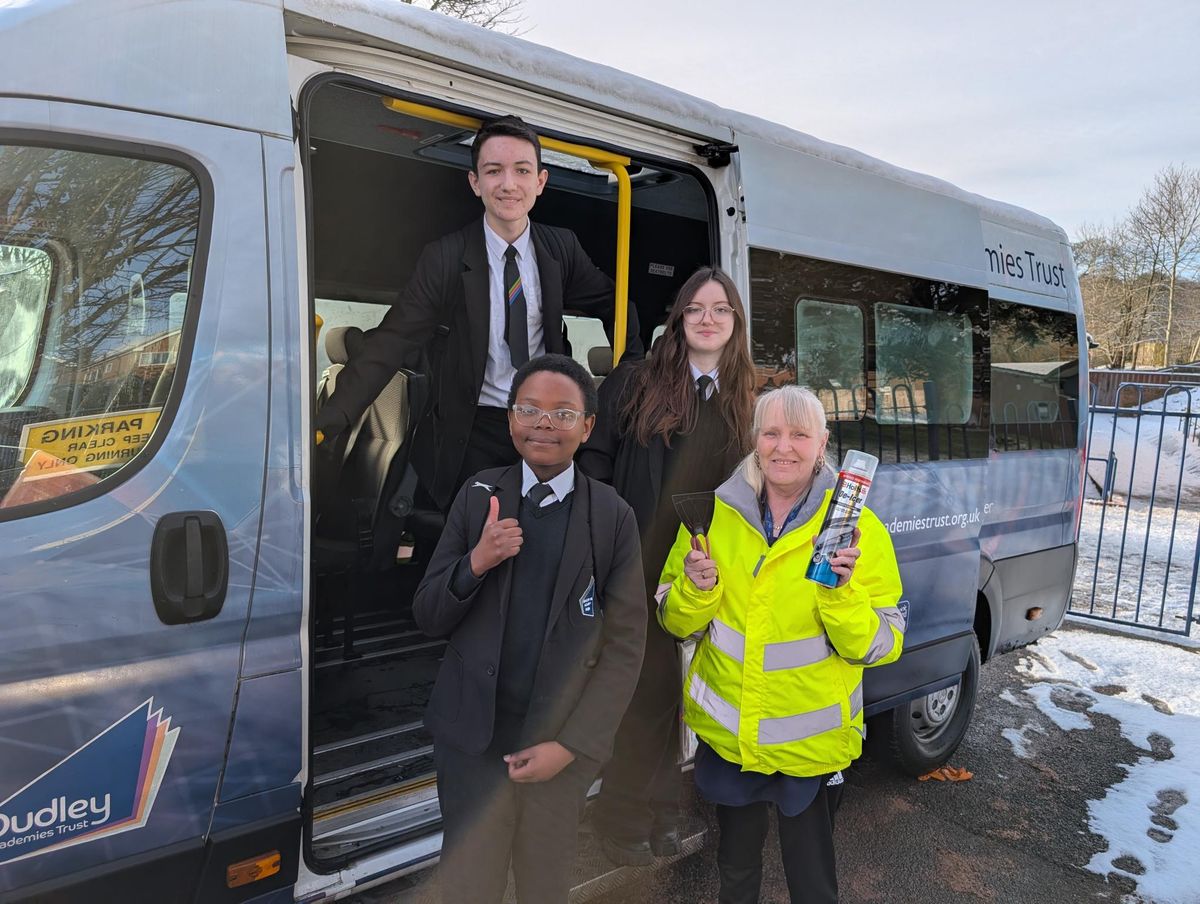 Dudley academy deploys minibus to support families during severe weather conditions