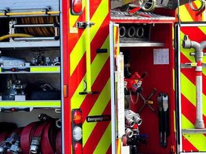 Supporting image for story: Fire service called out to remove hanging guttering