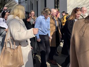Nerys Lloyd outside Swansea Crown Court