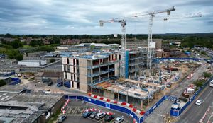 The new building is taking shape.