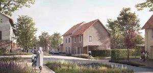 The field on the outskirts of Llanidloes where 40 homes and 20 flats could be built. From Google Streetview