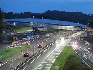 Supporting image for story: Telford footbridge: A442 reopens after six-day closure