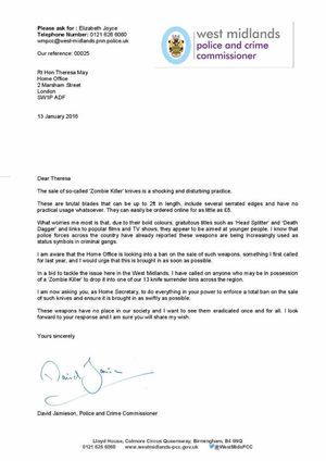 The letter to Theresa May