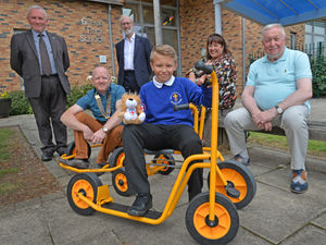 Supporting image for story: Alexander on his bike to raise hundreds for special school