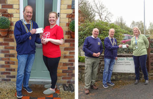 Supporting image for story: A Builth Wells club has presented £1000 shared between two worthy recipients