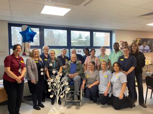 Supporting image for story: Tree of remembrance unveiled as renal dialysis unit celebrates one-year anniversary at new Telford base