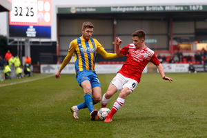 Josh Vela of Shrewsbury Town and Tom Lowery of Crewe Alexandra (AMA)