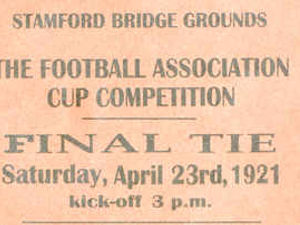 Supporting image for story: Five-shilling Wolves 1921 FA Cup final ticket sells for whopping £1.3k at auction