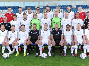 Supporting image for story: AFC Telford squad join club's Supporters Trust