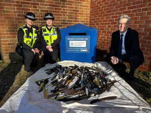 Supporting image for story: More than 1,100 knives, machetes and guns dumped into weapon surrender bins in region within six months