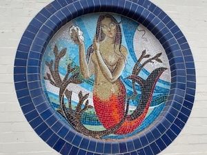 Supporting image for story: Community group looking for new home for saved Langley Baths mosaic