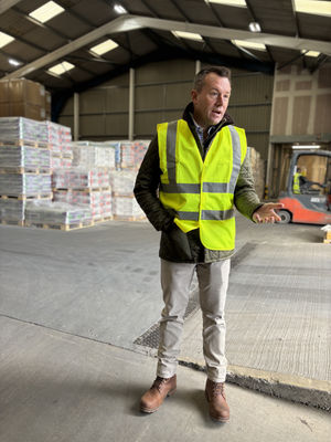 Mr Anderson at the plant