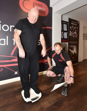 Frank O'Halloran on the scales