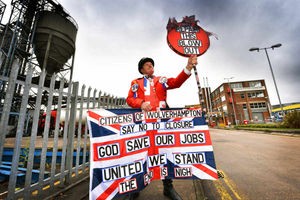 John Bull outside the plant