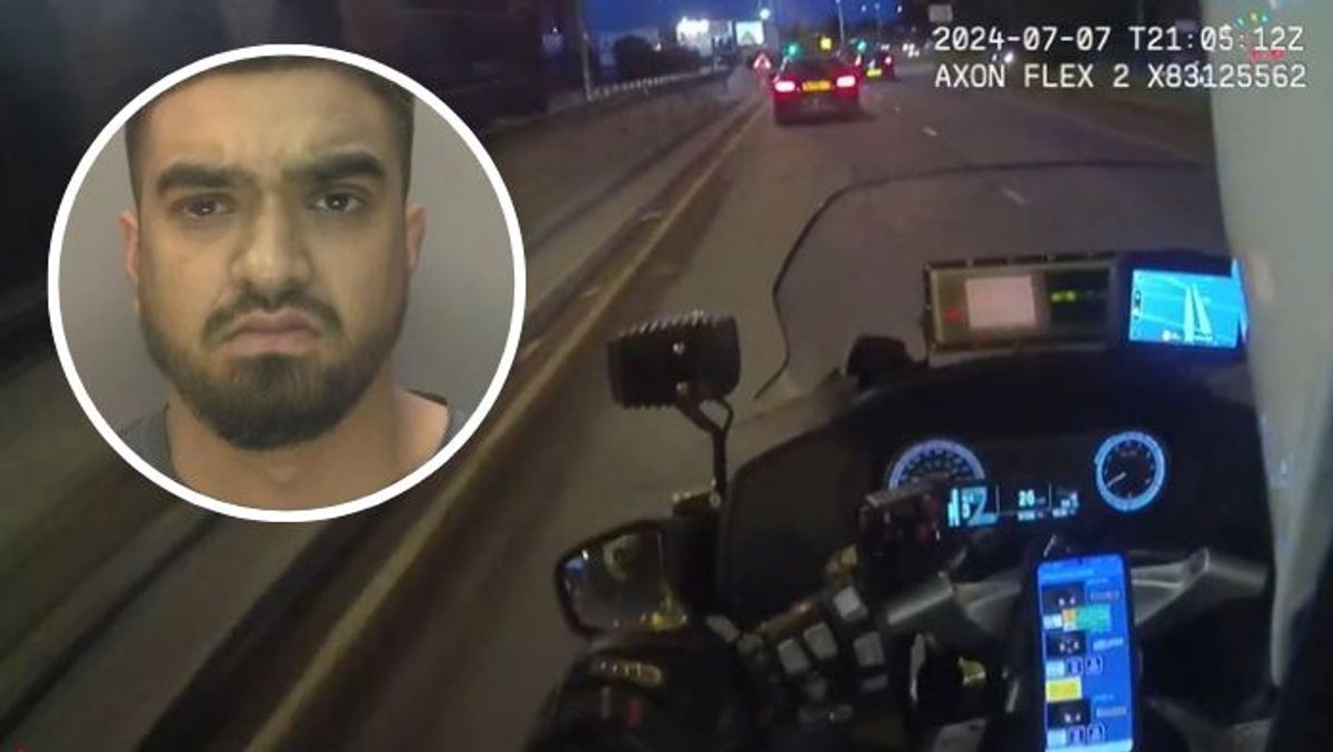 WATCH: Speeding driver jailed after being caught in 100mph police chase in Birmingham