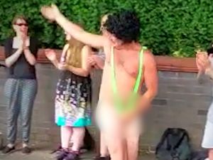 Supporting image for story: Watch: Funny moment 'Borat' cheers on Commonwealth Games time trial cyclist in Sedgley
