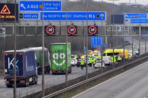 The closure at Junction 11. Photo: Tim Thursfield