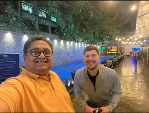 Amit Banerjee with Oliver Smith of AWI
