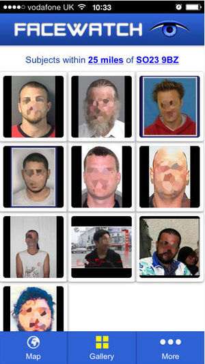 How Facewatch looks on a phone