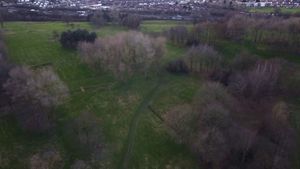 An above view of Brandhall Golf Course in Oldbury. A plan to build 190 homes and a new primary school on the council owned land has been approved. Photo: Sandwell Council. Permission for reuse for all LDRS partners.