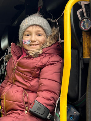 Amelia Kopla, aged eight, on her birthday 
