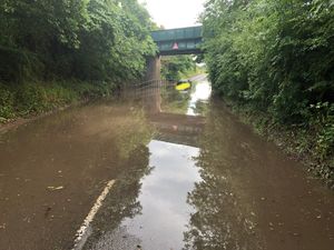 Flooding in Albrighton. Picture: Shropshire Fire and Rescue