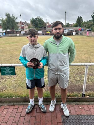 Historic first winners of the Junior & Adult Doubles – Logan and Harry Church