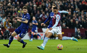Aston Villa's Jacob Ramsey scores their side's second goal of the game