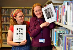 Kathryn O’Connor is pictured with librarian Emma Spenser, who is featured in the project