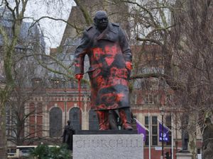 Supporting image for story: Arrest made after Churchill statue defaced with ‘Zionist war criminal’ graffiti