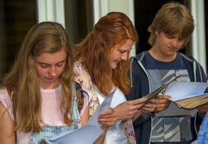 The tension mounts as Belvidere School pupils in Shrewsbury pick up their results