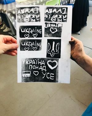 Families being helped by Shropshire Supports Refugees, have taken part in workshops and have explored relief printing to create their own art pieces as part of the Shrewsbury Arts Trail