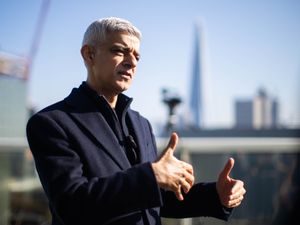 Mayor of London Sir Sadiq Khan speaks to the media during a visit to Walthamstow Wetlands