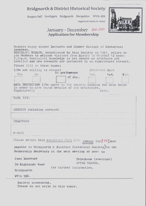 The first membership form