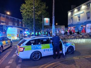 Arrests have been made after police officers were assaulted outside a Sedgley pub 
