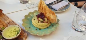 A quirky and tasty starter of Fava