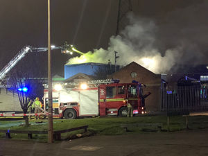 Supporting image for story: West Bromwich fire: Road closures in place as factory blaze investigation is launched