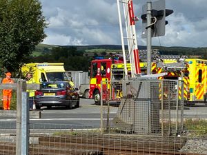 Supporting image for story: Car rolls onto side in Mid Wales crash