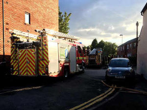 Supporting image for story: Firefighters battle blaze at Walsall shops