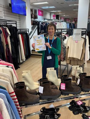 Newlife Market Drayton staff member Mandy Janes is helping to prepare for the community art event.