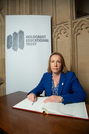 North Shropshire MP Helen Morgan signed the Holocaust Educational Trust Book of Commitment.