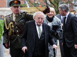Supporting image for story: Protesters removed as Irish President Higgins addresses Holocaust memorial event