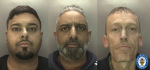 Raheel Khan, Ansir Khan and Leon Matthews will spend a combined total of 25 years in prison. Photo: West Midlands Police