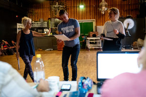 Debbie McGee, Richard Cadell and Gill Jordan. Photo by Graeme Braidwood