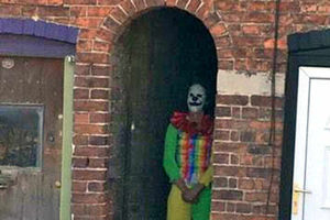 This clown was spotted outside The Marches School, Oswestry. Picture: Cole Dyke